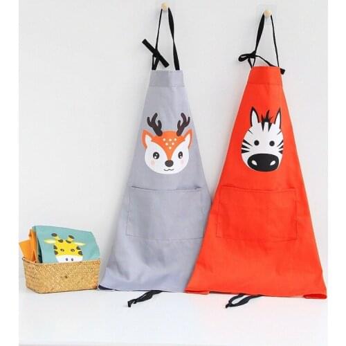 Nordic cartoon apron parent-child apron baked childrens cotton apron