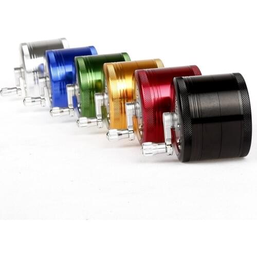 Newest 4 Layers Diameter 63MM Aluminum Alloy Herb Grinder for Mill Smoke Spice Muller Tobacco Shisha Hookah Pipe Wholesale 2020