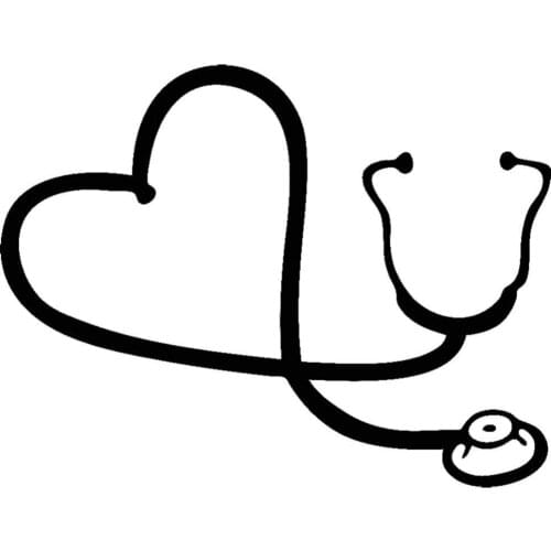 Heart Stethoscope Reflective Car Vehicle Body Window Decals Sticker Decoration автомобильные товары наклейки на авто Accessories
