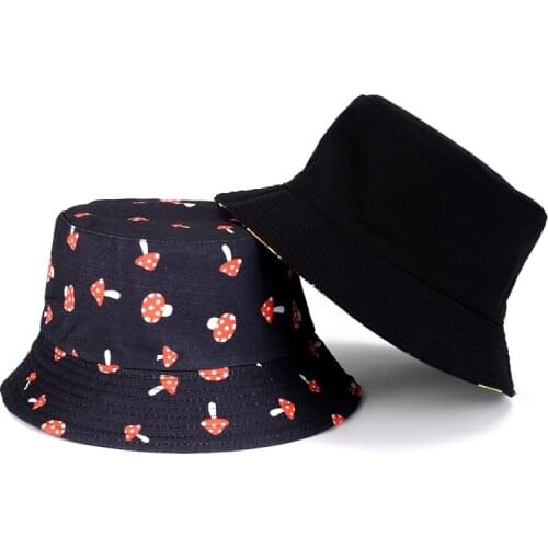 New Avocado Mushroom Bucket Hat Women Men Summer Reversible Outdoor Shade Sun Hat Bob Fashion Casual Fruit Fisherman Hat Panama