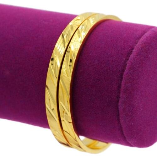 PINXUN Can Open Dubai Gold Bangle Jewelry Gold Color Bracelets Africa European Bangles For Women Girl Boy Jewelry Gift XTE1