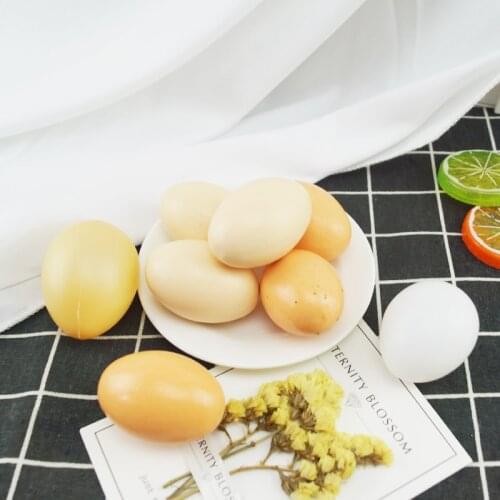 1pc Plastic Eggs Simulated Kitchen Food Cooking Toys Set Pretend Play for Children Baby Kids Birthday Gifts DIY Photography Prop