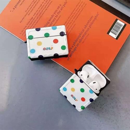 Colorful Wave Dot Silicone Earphone Case for Apple AirPods1 / 2 Pro3 Earbuds Silicone Box Wireless Bluetooth Headset Case