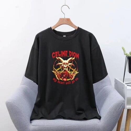 Celine Dion My Heart Will Go On Funny Tee Women Tshirt Tumblr Grunge Fashion Tee Summer Street Style Wear Men T Shirt