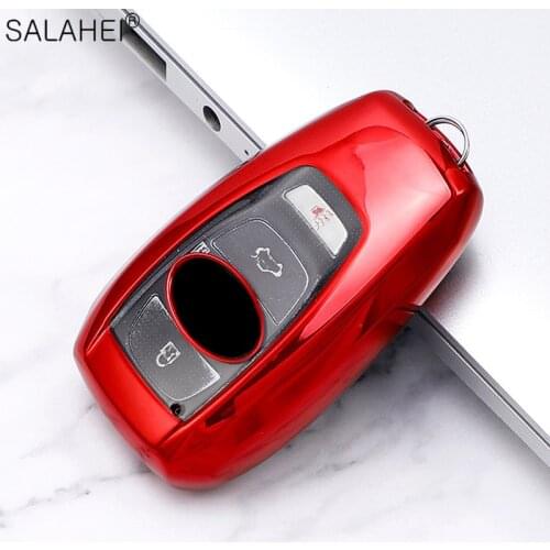 Waterproof Soft TPU Car Smart Key Case Cover For Subaru Forester XV 2019 BRZ Trezia Legacy Outback Key Holder Shell Accessories
