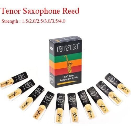 High quality 10pcs Tenor Saxophone Reeds Bb Tone Strength 1.5 2.0 2.5 3.0 3.5 4.0 Sax Instrument Reed