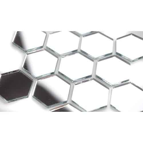 Mirror Mosaic Tile,1" Hexagonal Mirror Mosaic Tile. 100 pcs