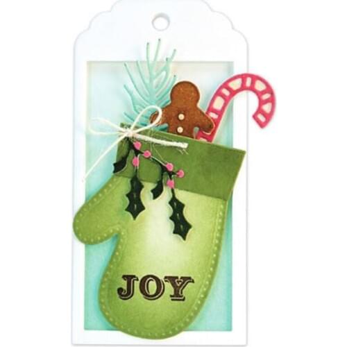 Winter Glove Bear Holly Sets Metal Cutting Dies Stencil for Scrapbooking Photo Album Embossing Cards Making Decorative Craft