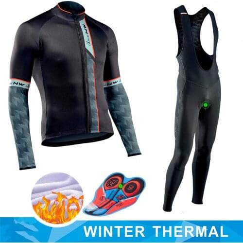 Winter Fleece Cycling Jersey Warm Long Sleeve Trousers Team Edition Cycling Jersey Suit Wholesale Customization