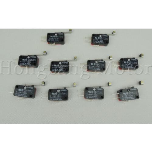 10pcs V-156-1C25 Long Straight Hinge Lever Type SPDT Micro Switch Limit Switch