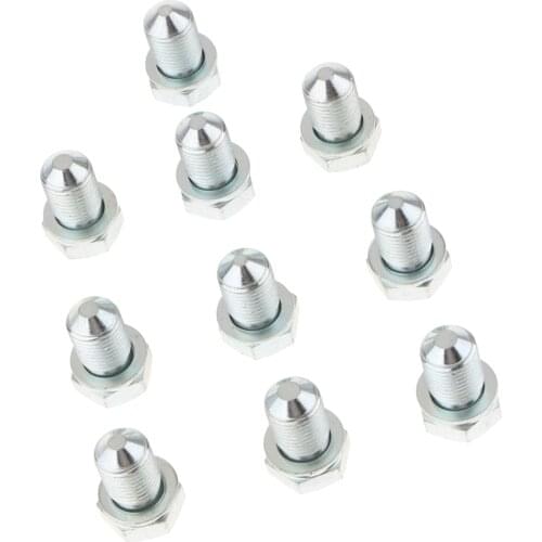 10PCS M14*1.5 Auto Car Magnetic Oil Pan Drain Plug Bolt Gasket Fits Audi VW