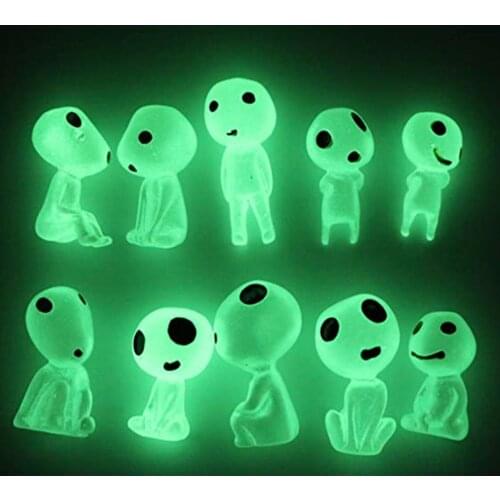 10 Pcs/set Mini Luminous Elf Forest Guardian Aquarium Flower Pot Decoration Ornaments Childrens Room Decoration Doll Ornaments