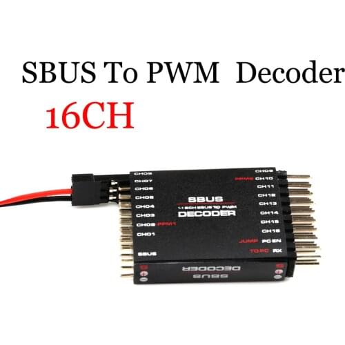 SBUS To PWM/PPM Decoder 16 Channel Converter Receiver Signal Transverter For Futaba Frsky Orange