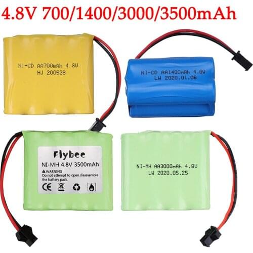 4.8V 700mah/1400mah/3000mah/3500mah NI-MH AA Rechargeable Battery Pack For Remote Control Toys Electric Car Volt SM Plug