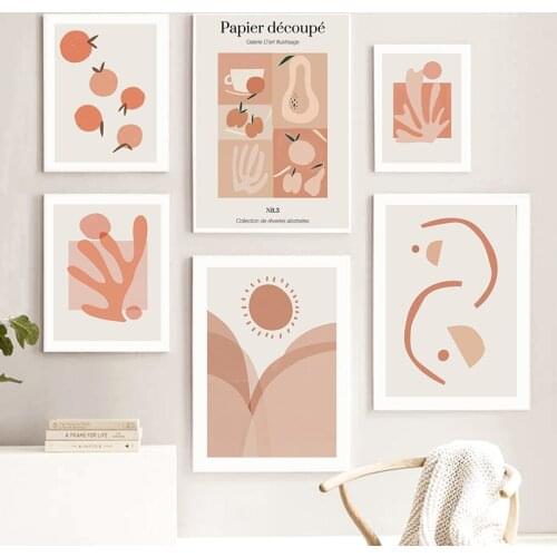 Abstract Geometric Patterns Flowers Vase Nordic Posters And Prints Wall Art Canvas Painting Wall Pictures For Living Room Decor