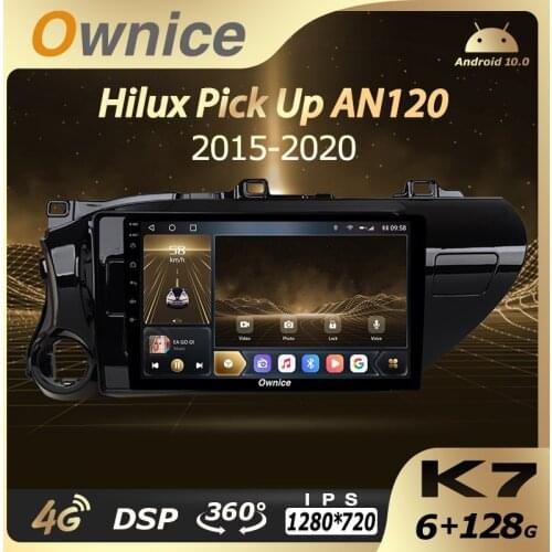 6G+128G Ownice Android 10.0 Car Multimedia Radio for Toyota Hilux Pick Up AM120 2015-2020 2 Din Navi Audio Head unit 4G LTE 360