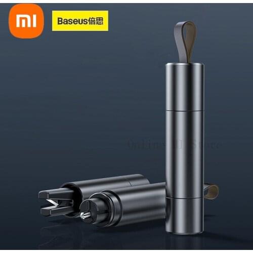 Xiaomi Baseus Car Safety Hammer Auto Emergency Glass Window Breaker Seat Belt Cutter Life-Saving Escape Car Emergency Tool