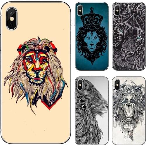 Aztec-Ethnic-Tribal-Lion-Totem For iPod Touch iPhone 10 11 12 Pro 4S 5S SE 5C 6 6S 7 8 X XR XS Plus Max 2020 Soft TPU Phone Case