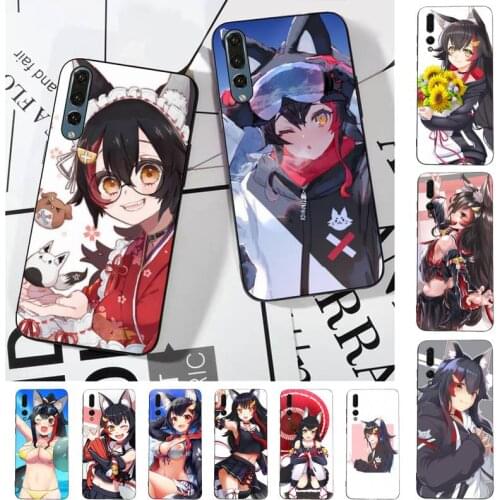 Yinuoda ookami mio hololive fox girl Phone Case for Huawei P 8 9 10 20 30 40 lite pro Psamrt Cover