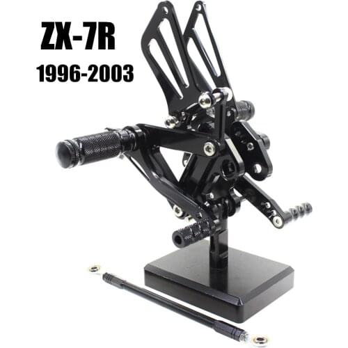 For Kawasaki ZX7R 1996-2003 Aluminum Adjustable Motorcycle Rearset Footpeg ZX-7R ZX 7R ZX7 R Footrest Foot Peg Rearsets Rear Set
