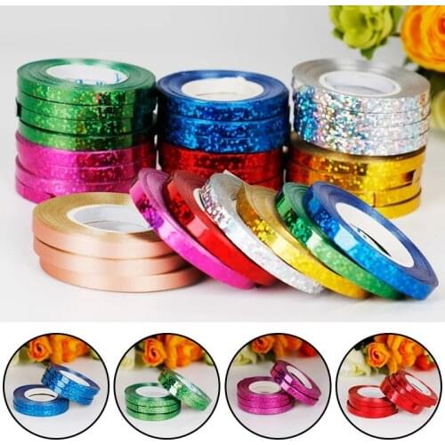 10pcs 5mmx10m Foil Balloon Laser Ribbon Rose Gold Balloon Strings Event&Party Supplies Curling Birthday Party Wedding Decoration