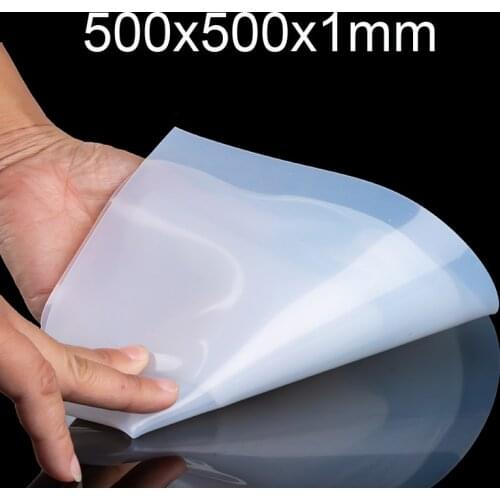 Silicone rubber sheet 500*500mm Clear Translucent Plate Mat High Temperature Resistance 100% Virgin Silikon Rubber Pad