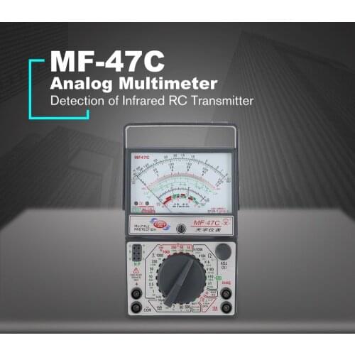 MF-47C Analog Multimeter DC/AC Voltage Current Meter Infrared Detection Handheld hFE Tester Multitester Buzzer Battery Test