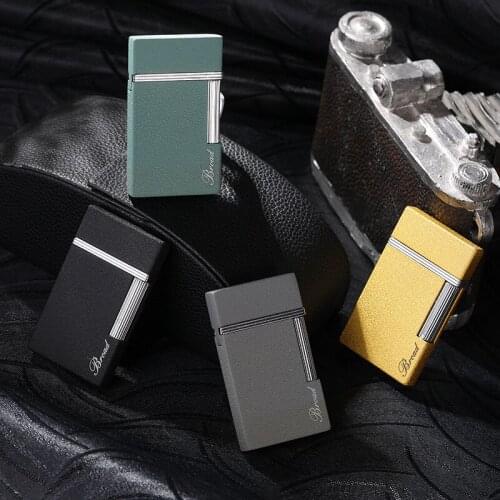 Mini Ultra-thin Grinding wheel Torch Lighters Portable windproof Cigar Butane Gas Lighter Smoking Accessories Gadgets For Men