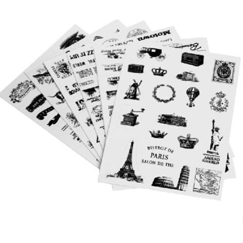 6 Sheet Diary Decoration Scrapbooking Stickers Notebook Album Calendar Baby Toy Memo Stickers