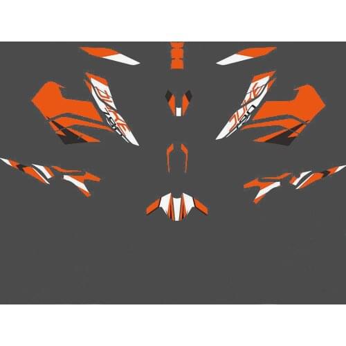 Full Graphics Decals Stickers Motorcycle Background Custom Number Name 3M For KTM DUKE 790 DUKE790 2016 2017 2018 2019 2020