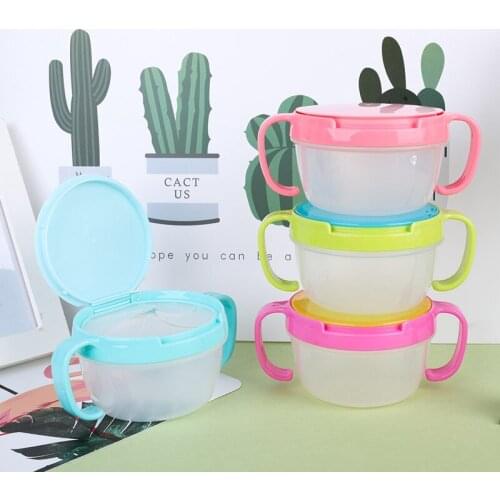 Non-Toxic Baby Toddler Feeding Bowl Snack Food Keeper Pod Container Cup Drink Feeding Dishes Baby
