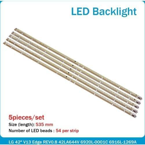 New 20 PCS/lot 535MM LED backlight strip for LG 42LA644V KDL-42R500A 6922L-0051A 6920L-0001C 6916L1269A