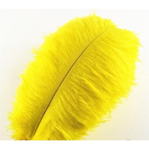 Wholesale Yellow Ostrich Feathers 15-75CM 6-30Inch Carnival Decor Party Wedding Decorations Natural large Ostrich Feather plumes