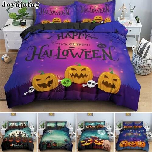 Festival Duvet Cover Happy Halloween Bedding Sets 2/3Pcs Bed Set US/UK/AU/EU Single Double Queen King Sizes Home Textile