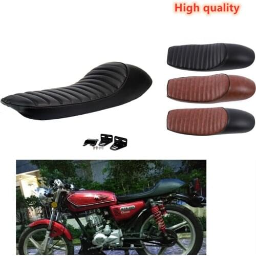 Retro Motorcycle Plus Long Hump Seat 62CM Cafe Racer Vintage Saddle Seat Bag Cushion Soft Seat Cover For Honda CG125 Universal