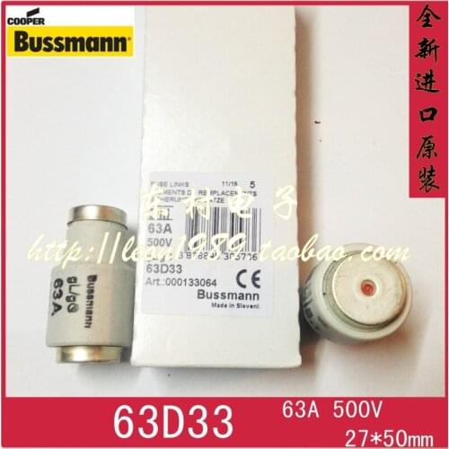 [SA]Bussmann fuses 63D33 63A 50D33 50A 500V gL / gG German standard D -type fuses--10PCS/LOT