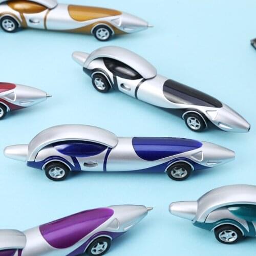 Funny Novelty Design Racing Car Shaped Ballpoint Pen Office Child Kid Toy Gift K5DB