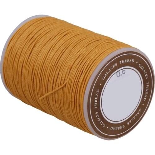 Handmade Sewing Accessories Ramie Waxed Cord String Orange 0.6mm Dia
