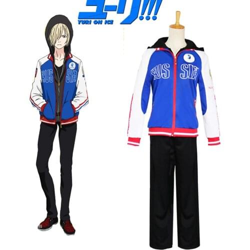 YURI on ICE Yuri Plisetsky Skating Sports Uniform Cosplay Costume Custom Made