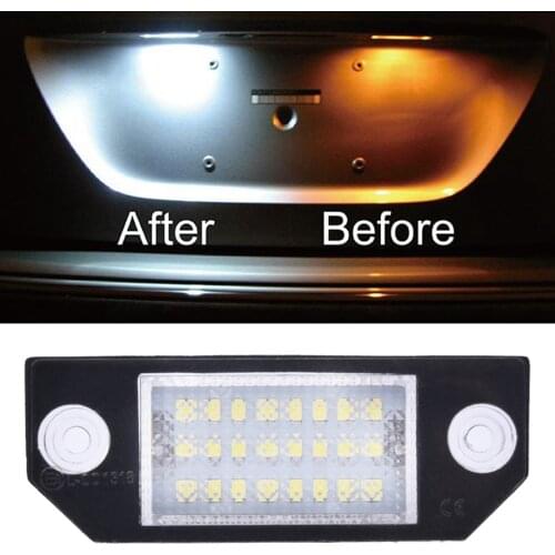 Auto Car LED License Plate Light Bulbs For Ford Focus C-Max MK2 2003-2008