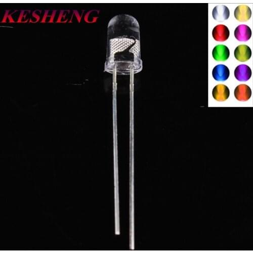 5MM Led white/blue/red/yellow/green/pink/purple light bulbs / 5MM White Colour LED emitting diode F5 White/UV LED