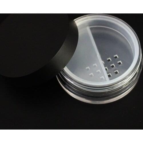 Loose Powder Jar with Sifter contain 20g face foundation minerals powder with black lid 20g plastic container F196