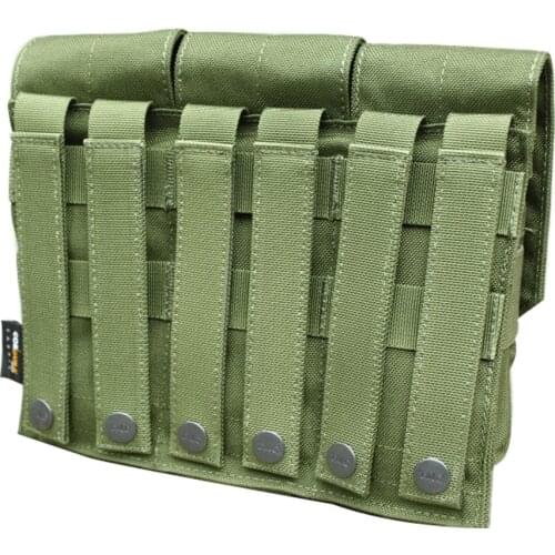 TMC Tactical 6pcs Triple M4 Magazine Pouch OD MOLLE Mag Pouch Cordura 1000D TMC1329