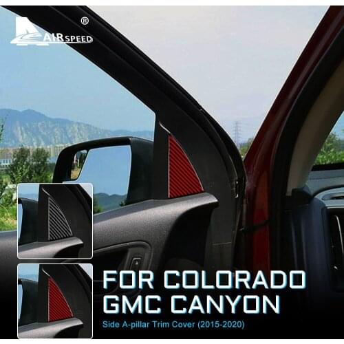 Carbon Fiber for Chevrolet Colorado GMC Canyon 2015 2016 2017 2018 2019 2020 Accessories Car Window Side A-Pillar Trim Sticker