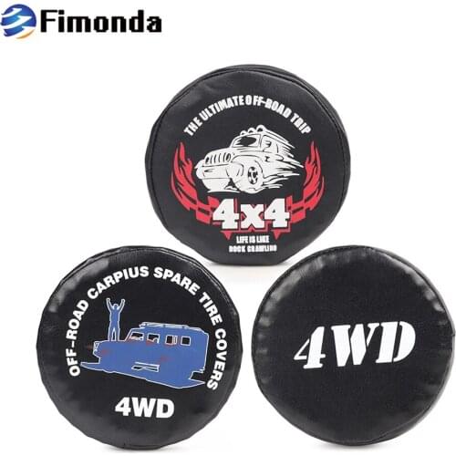 RC Car Decoration PU Leather Spare Tire Cover for 1/10 RC Crawler Traxxas TRX4 Axial SCX10 Wraith RC4WD D90 Tamiya CC01