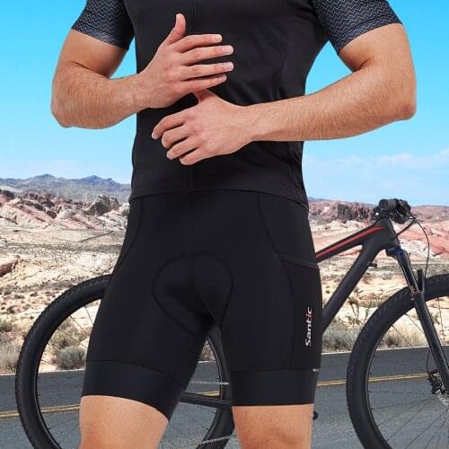 Santic Cycling Shorts Summer Mens Cycling Breathable Shorts Large Stretch Super Long Riding