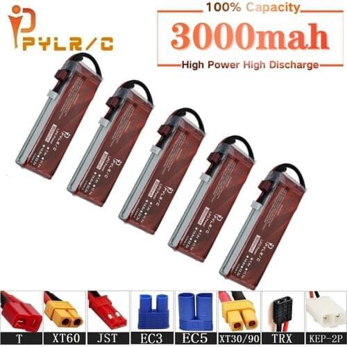 High Rate 7.4v 3000mAh Lipo Battery For RC Helicopter Parts 2s Lithium battery 7.4v 35C RC Cars Airplanes Drones Battery T/XT60