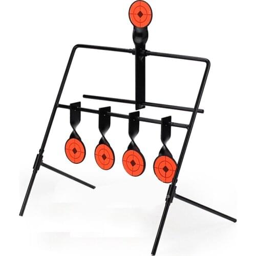 WZJP 5-Plate Reset Shooting Target Tactical Metal Steel Slingshot BB gun Airsoft Paintball Accessories Hunting Outdoor Indoor