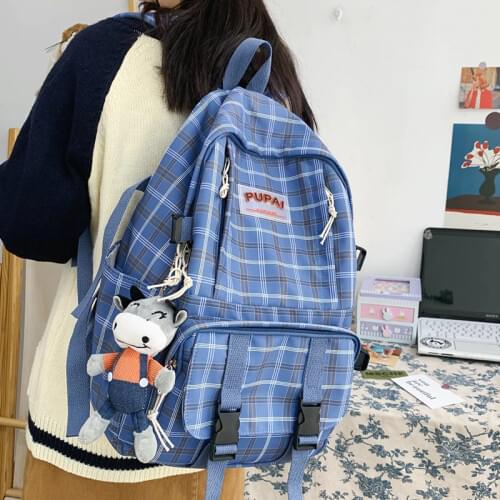 Women College Backpack Cartoon Print Lady School Bag Female Book Kawaii Backpack Girl Fashion Nylon Student Bags Waterproof 56