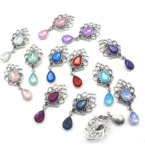 10Pcs Alloy Resin Flat Back Pendant Buttons DIY Buttons Handmade Sewing Clothing Wedding Decortion Pendant Button Accessories